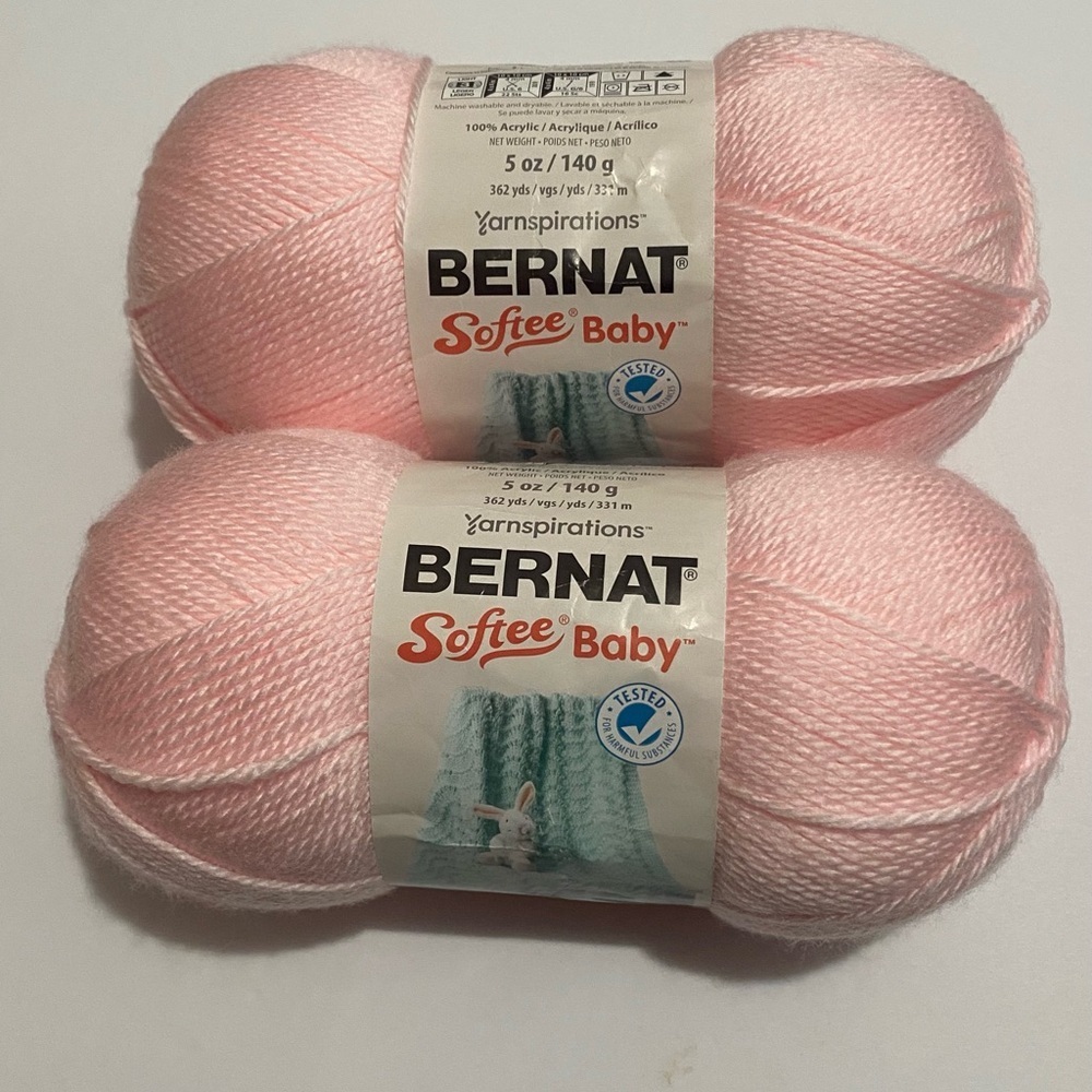 Bernat soft baby yard 2pcs set pink